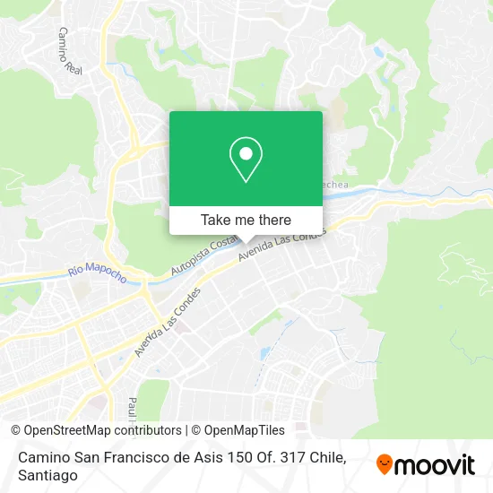 Mapa de Camino San Francisco de Asis 150 Of. 317 Chile