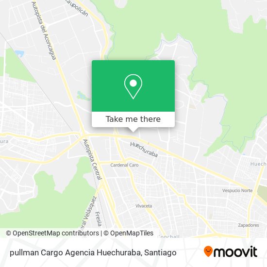 pullman Cargo Agencia Huechuraba map