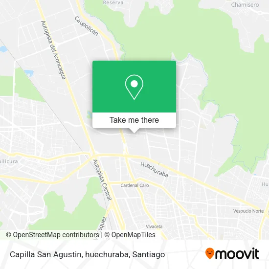 Capilla San Agustin, huechuraba map