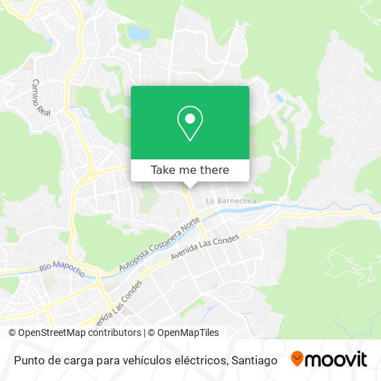 Punto de carga para vehículos eléctricos map