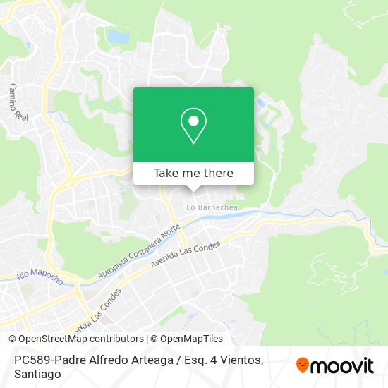 PC589-Padre Alfredo Arteaga / Esq. 4 Vientos map