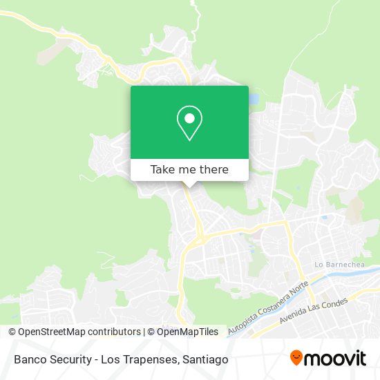 Banco Security - Los Trapenses map