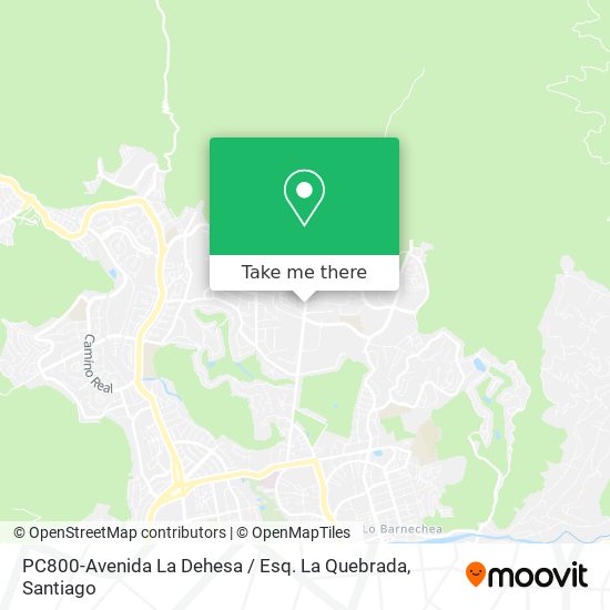 PC800-Avenida La Dehesa / Esq. La Quebrada map