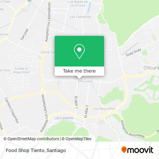 Mapa de Food Shop Tiento