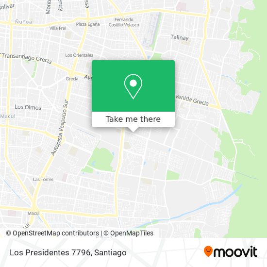 Los Presidentes 7796 map