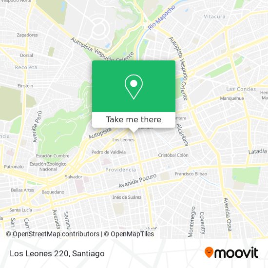How to get to Los Leones 220 in Providencia by Metro or Micro?