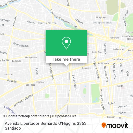Avenida Libertador Bernardo O'Higgins 3363 map