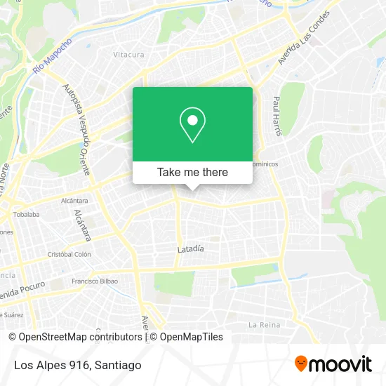 Los Alpes 916 map