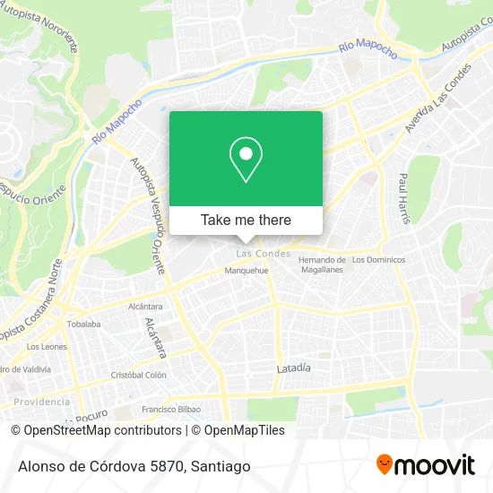 Alonso de Córdova 5870 map