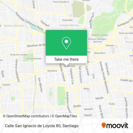 Mapa de Calle San Ignacio de Loyola 80