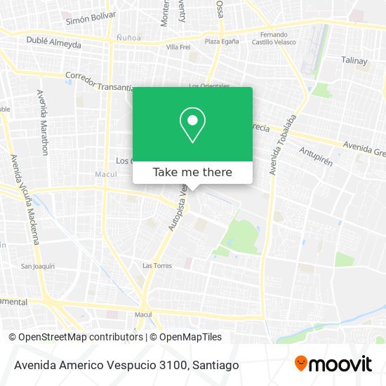 Avenida Americo Vespucio 3100 map