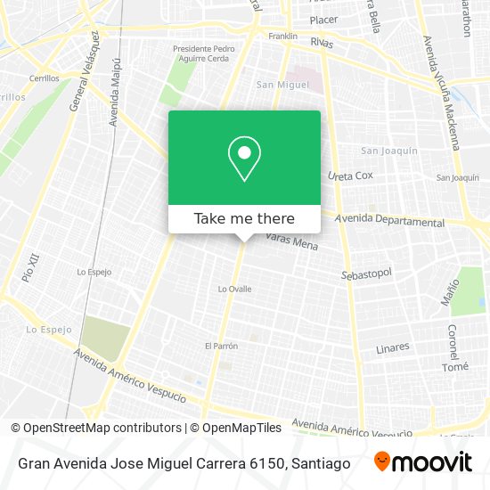 Gran Avenida Jose Miguel Carrera 6150 map