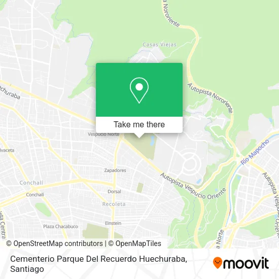 Cementerio Parque Del Recuerdo Huechuraba map