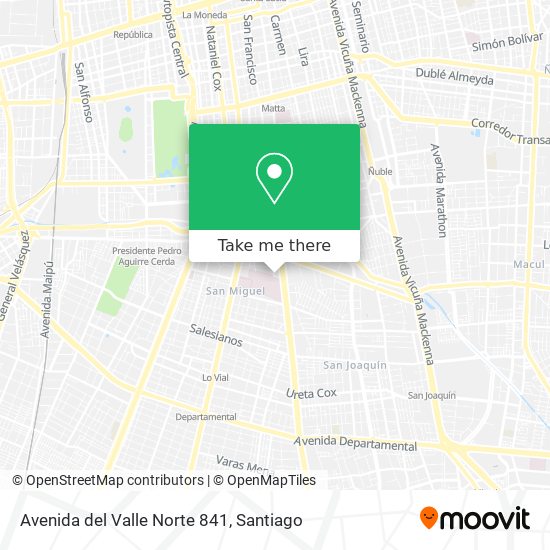 Avenida del Valle Norte 841 map