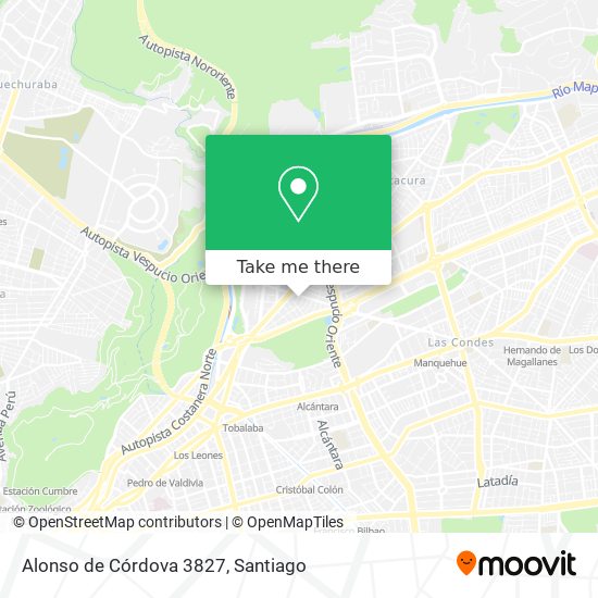 Alonso de Córdova 3827 map