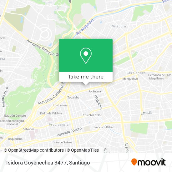 Isidora Goyenechea 3477 map