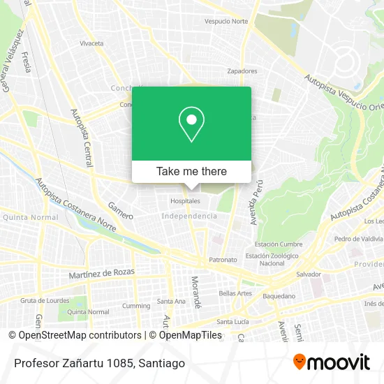 Profesor Zañartu 1085 map