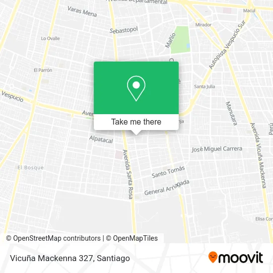 Vicuña Mackenna 327 map