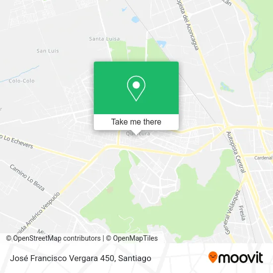 José Francisco Vergara 450 map