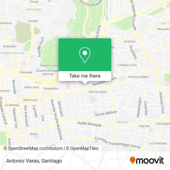 Antonio Varas map