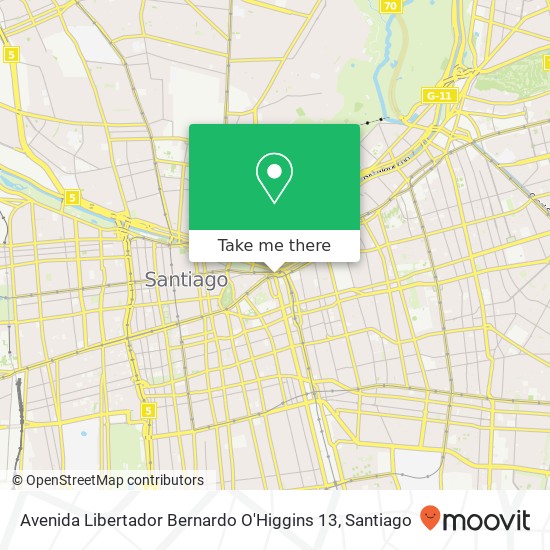 Mapa de Avenida Libertador Bernardo O'Higgins 13