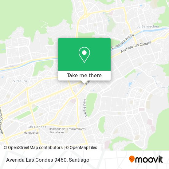 Mapa de Avenida Las Condes 9460