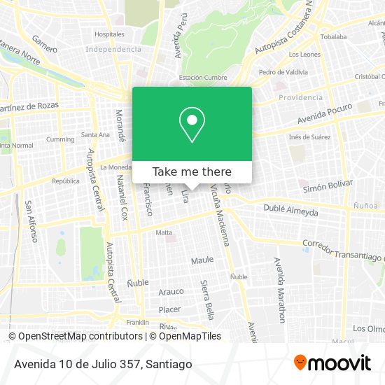 Mapa de Avenida 10 de Julio 357