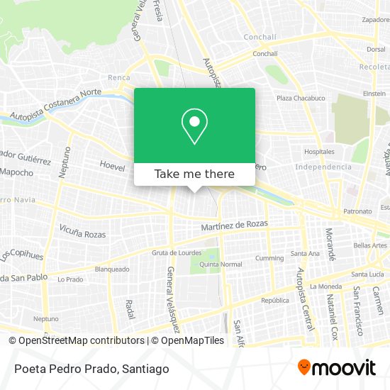 Mapa de Poeta Pedro Prado