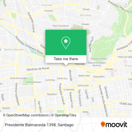 Presidente Balmaceda 1398 map