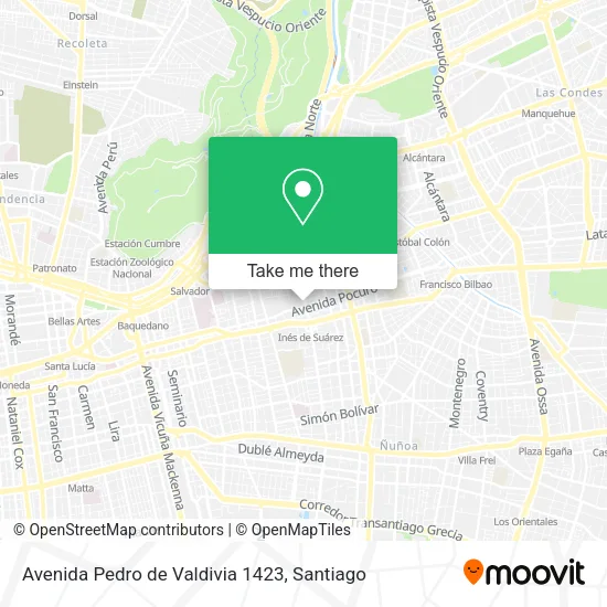 Avenida Pedro de Valdivia 1423 map