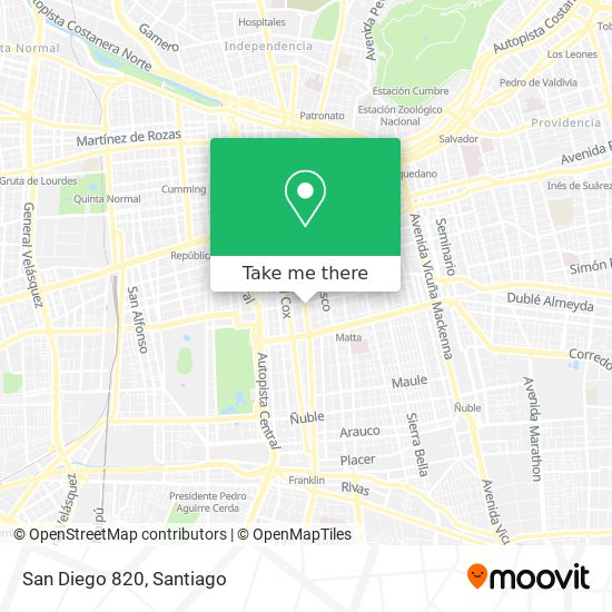 San Diego 820 map