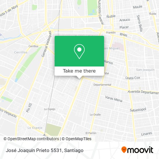 José Joaquín Prieto 5531 map