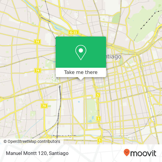 Manuel Montt 120 map