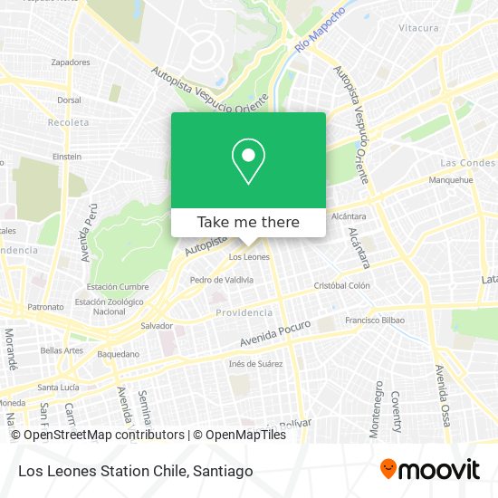 Mapa de Los Leones Station Chile