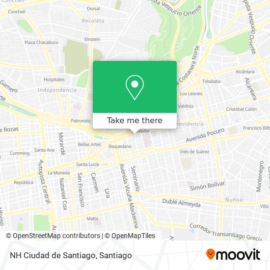 NH Ciudad de Santiago map