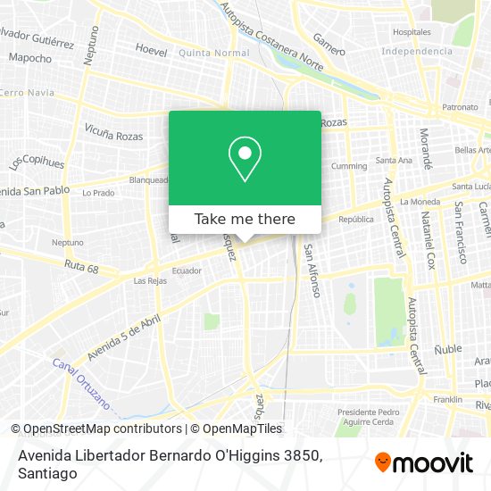 Avenida Libertador Bernardo O'Higgins 3850 map