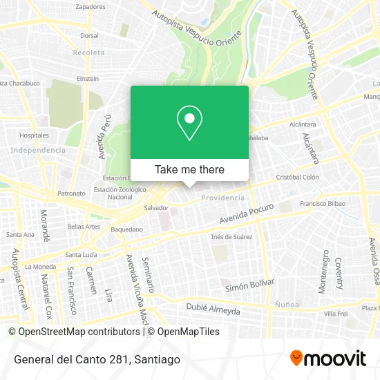 General del Canto 281 map