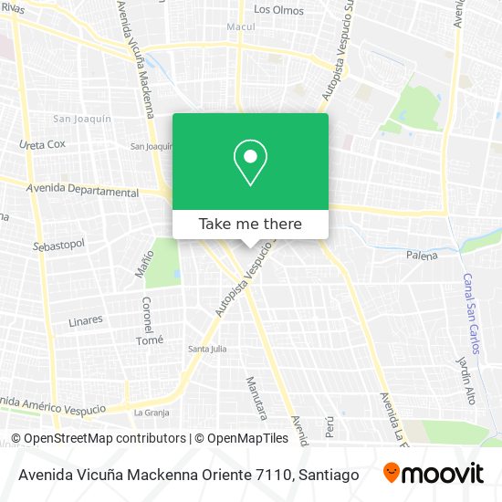 Avenida Vicuña Mackenna Oriente 7110 map