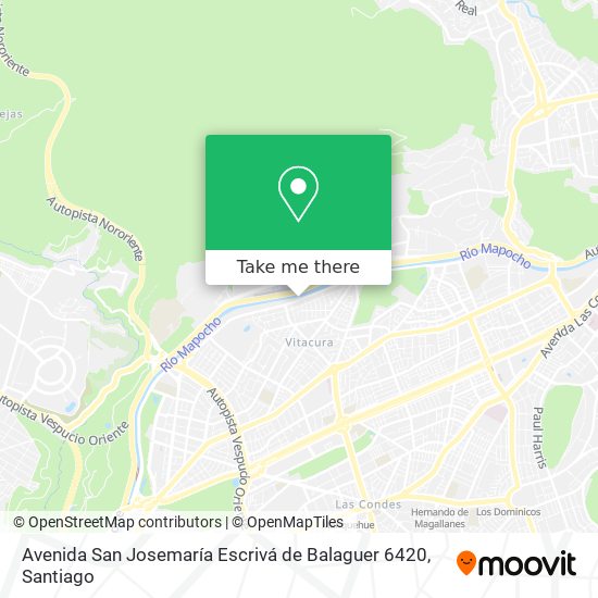Avenida San Josemaría Escrivá de Balaguer 6420 map