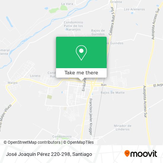 José Joaquín Pérez 220-298 map