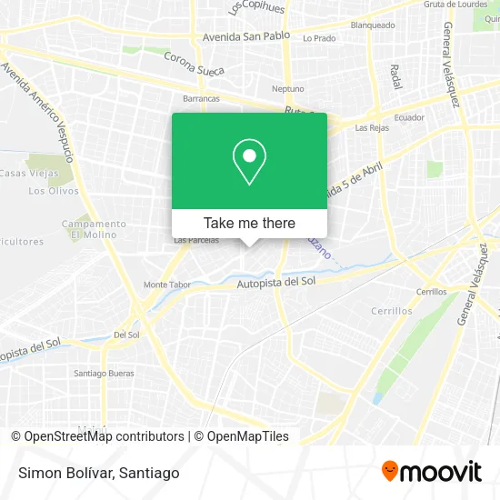 Simon Bolívar map