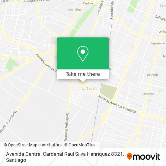 Mapa de Avenida Central Cardenal Raul Silva Henriquez 8321