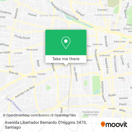 Avenida Libertador Bernardo O'Higgins 3470 map