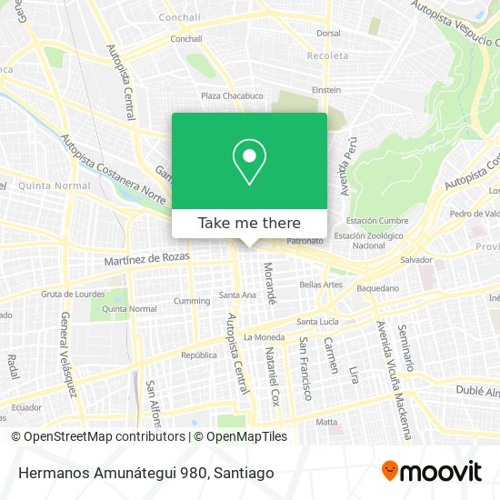 Hermanos Amunátegui 980 map