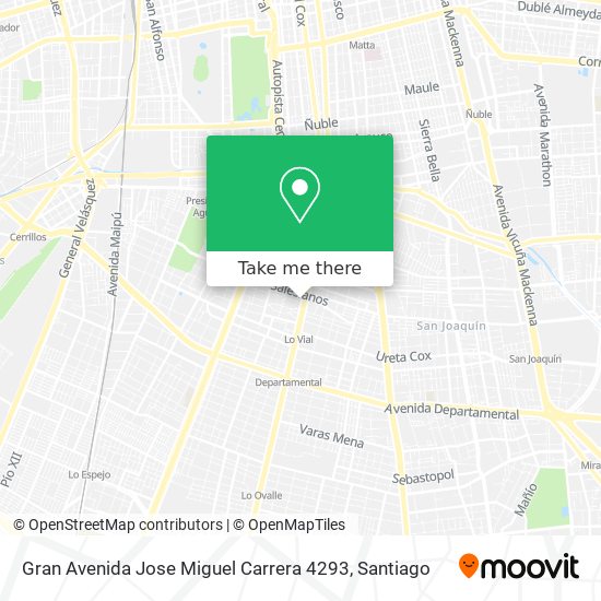Gran Avenida Jose Miguel Carrera 4293 map