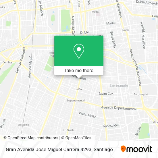 Gran Avenida Jose Miguel Carrera 4293 map