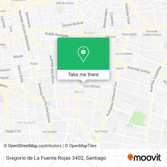 Gregorio de La Fuente Rojas 3402 map