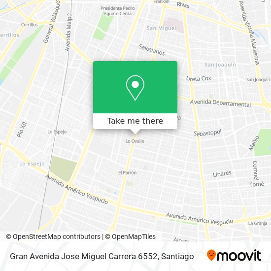 Gran Avenida Jose Miguel Carrera 6552 map