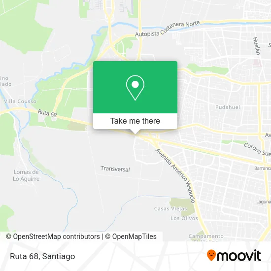 Ruta 68 map