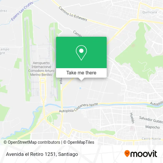 Avenida el Retiro 1251 map